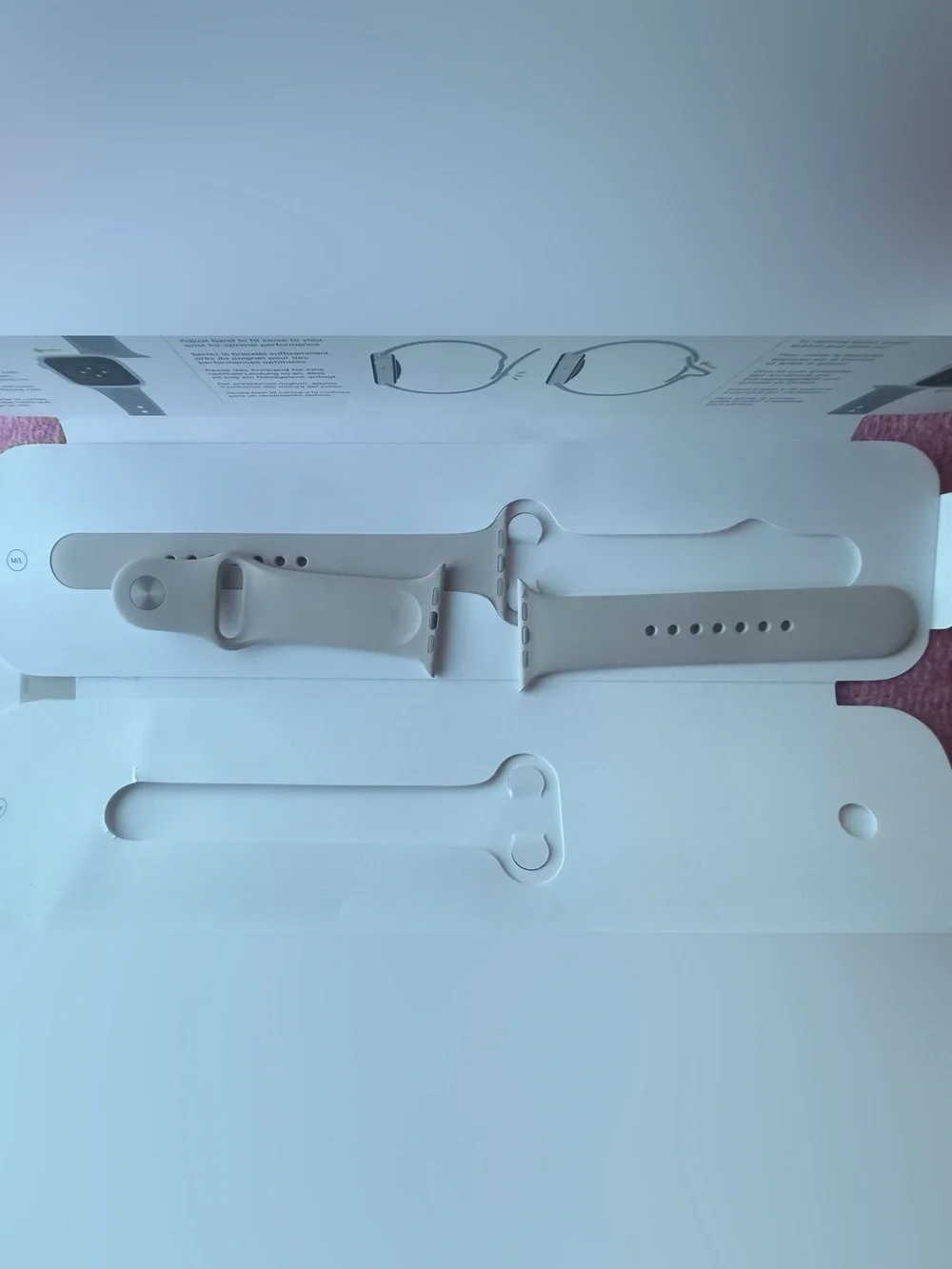 Authentic Apple Sport Band for Apple Watch- Starlight 45mm